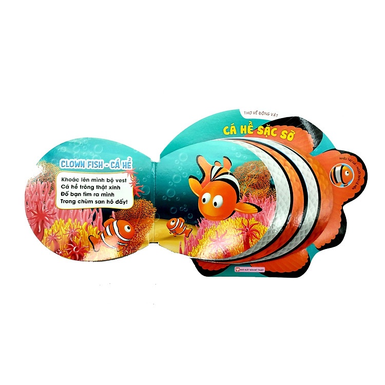 Mô tả Sách Thơ Về Động Vật: Chị Ong Chăm Chỉ, Cô Cừu Mũm Mĩm, Cá Hề Sặc Sỡ, Nhím Con Nhiều Gai (bìa cứng) - 6