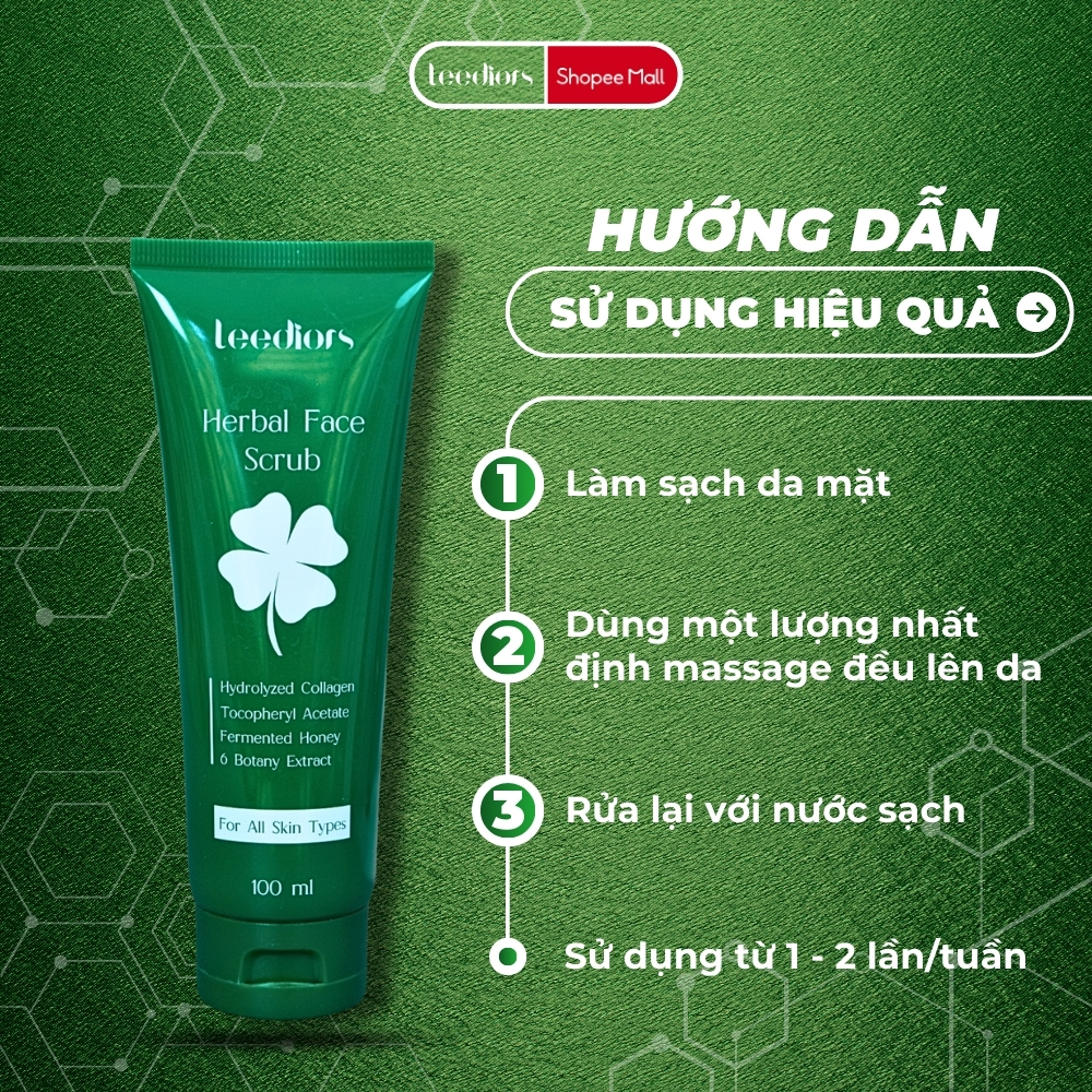 Mô tả Tẩy tế bào Leediors 100ml Loại bỏ Tế bào chết, Kích thích Tái tạo Tế bào da, Giúp da Tươi sáng, Mịn màng - 4