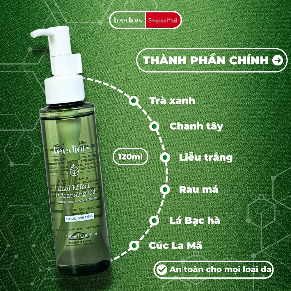 Mô tả Dầu Tẩy trang Hàn Quốc Leediors  - Sạch sâu lớp Makeup, Bụi bẩn, Kháng khuẩn, Giảm & Ngừa Mụn - 3