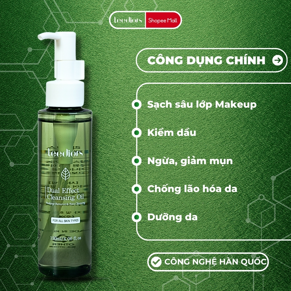 Mô tả Dầu Tẩy trang Hàn Quốc Leediors  - Sạch sâu lớp Makeup, Bụi bẩn, Kháng khuẩn, Giảm & Ngừa Mụn - 2