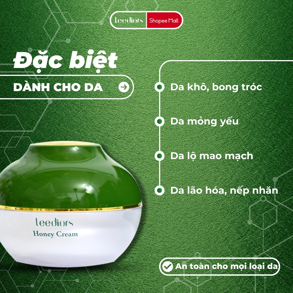 Mô tả Kem dưỡng Mật ong Collagen Hàn Quốc - Leediors Honey Cream: Dưỡng da trắng sáng, Ngừa mụn, mờ Thâm Nám - 2