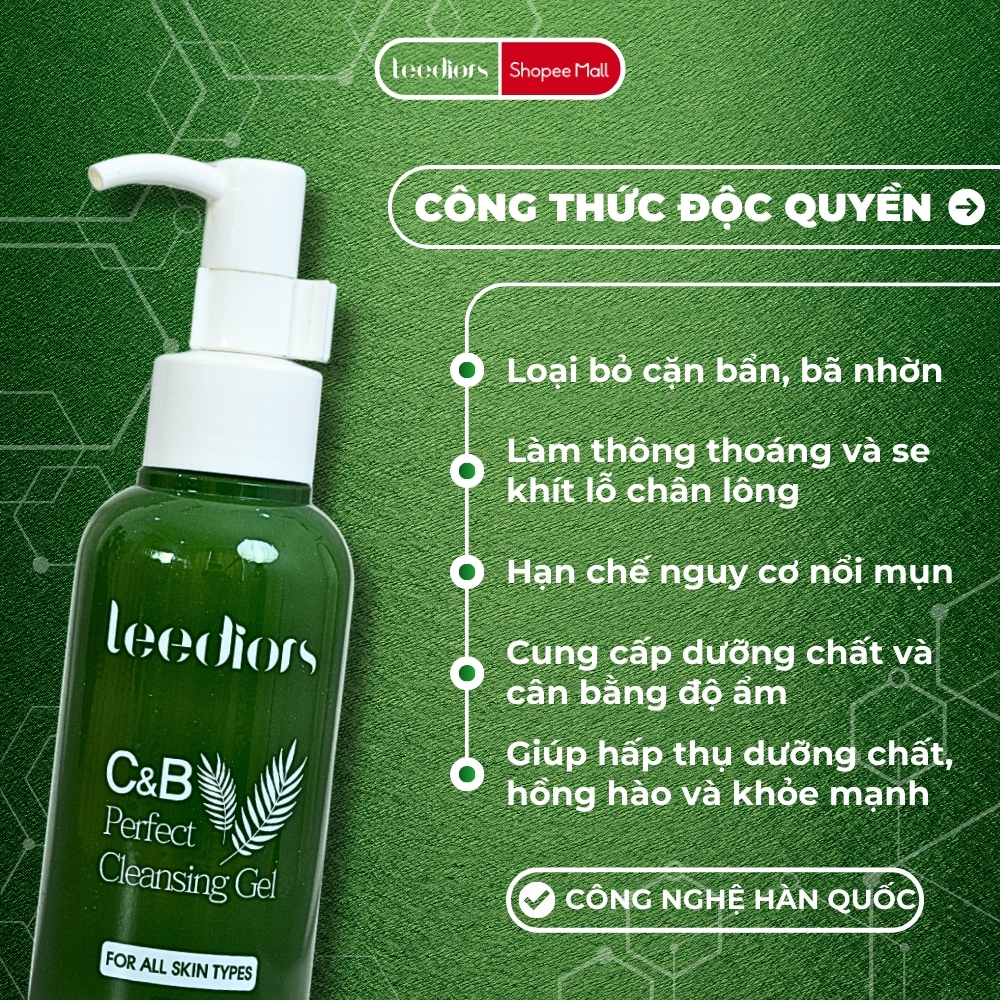 Mô tả Sữa rửa mặt Hàn Quốc Leediors 120ml: Dịu nhẹ, Sạch sâu, Tăng độ ẩm Da, Se khít Lỗ chân lông - 2