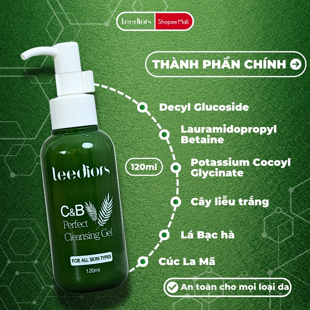Mô tả Sữa rửa mặt Hàn Quốc Leediors 120ml: Dịu nhẹ, Sạch sâu, Tăng độ ẩm Da, Se khít Lỗ chân lông - 3