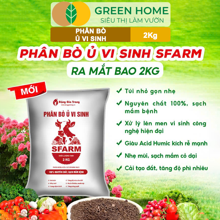 Phân bò ủ vi sinh cải tạo đất