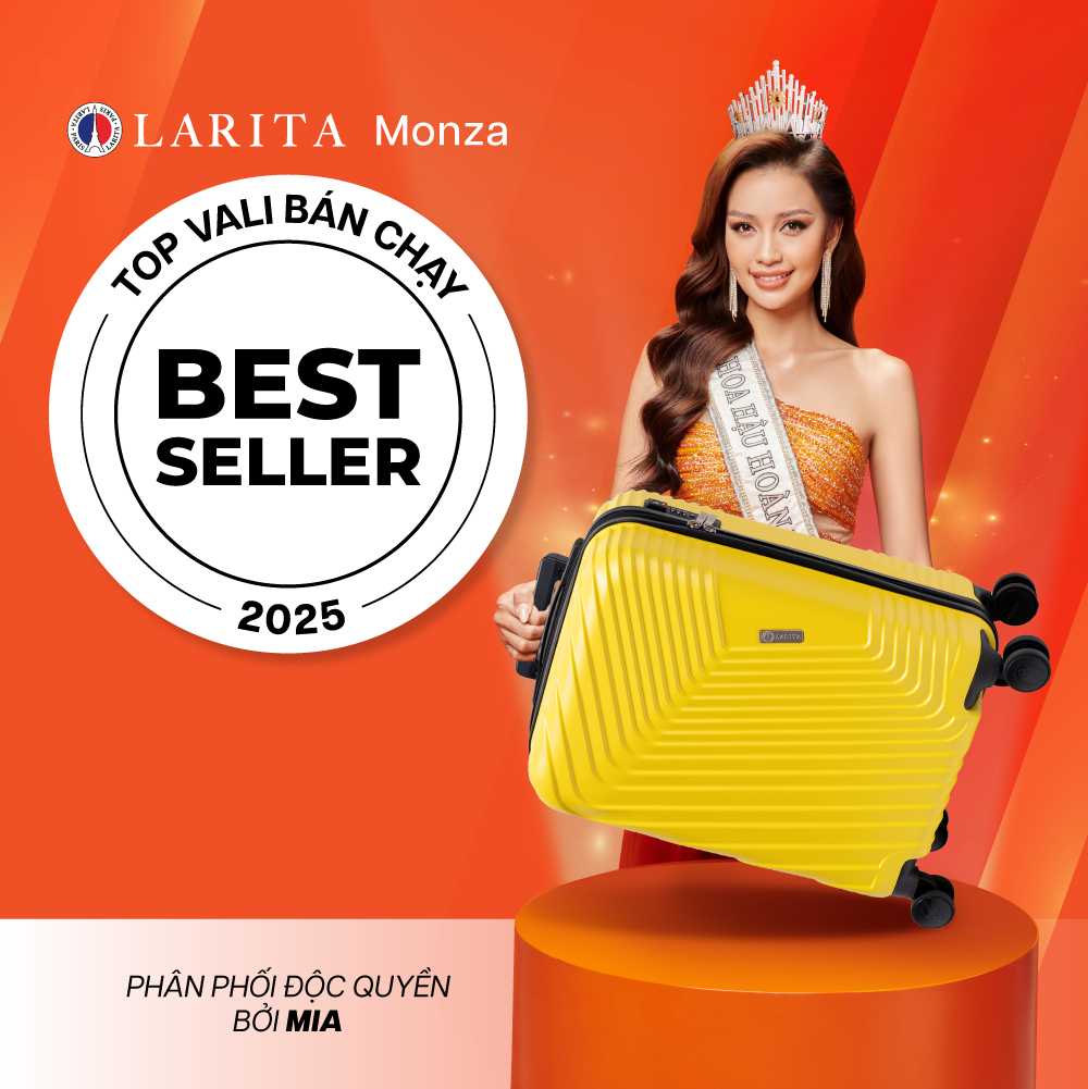 Mô tả Vali Kéo MIAvn Du Lịch Larita MONZA - Size S 20inch, Nhựa ABS Cứng Cáp Bền Bỉ, Khoá TSA, Bảo Hành Trọn Đời - 1