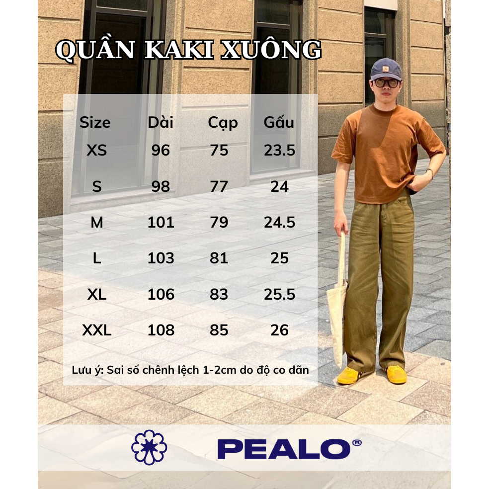 Mô tả Quần kaki ống suông nam PEALO casual pants trơn basic chất liệu mới Loose Pants phong cách Minimalism Menswear - 1