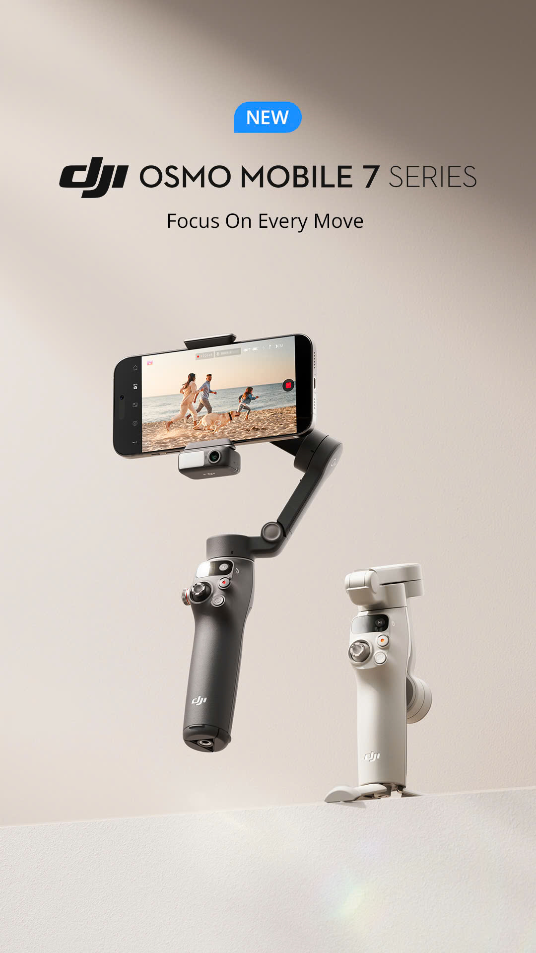 Mô tả Gimbal chống rung điện thoại DJI Osmo Mobile 7 theo dõi chủ thể, 7P có mô đun tích hợp đèn chiếu sáng (DJI OM 7 Series) - 1