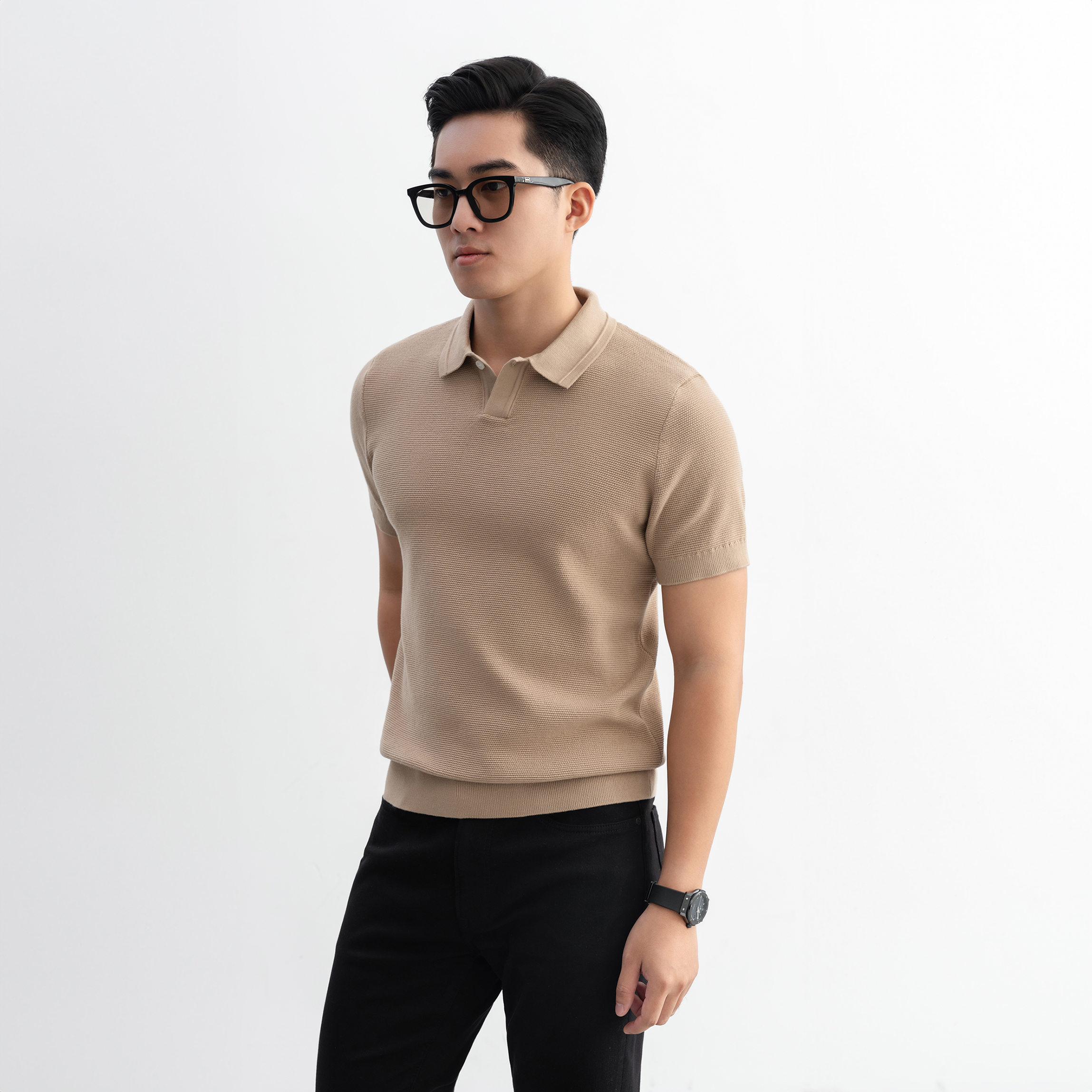 Mô tả Áo polo LEN DỆT KIM GATA KNIT cao cấp, kiểu dáng classic Hàn Quốc sang trọng - APL332 - 2