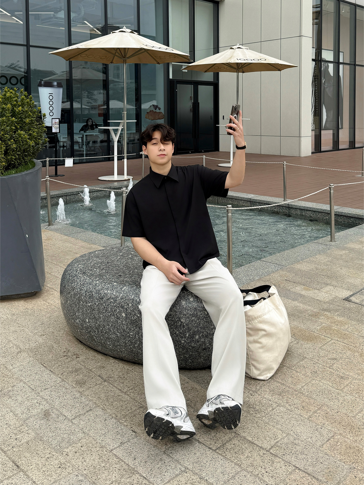 Mô tả Áo sơ mi nam tay ngắn JBAGY form rộng Relax vải Lụa - JS2501 - 9