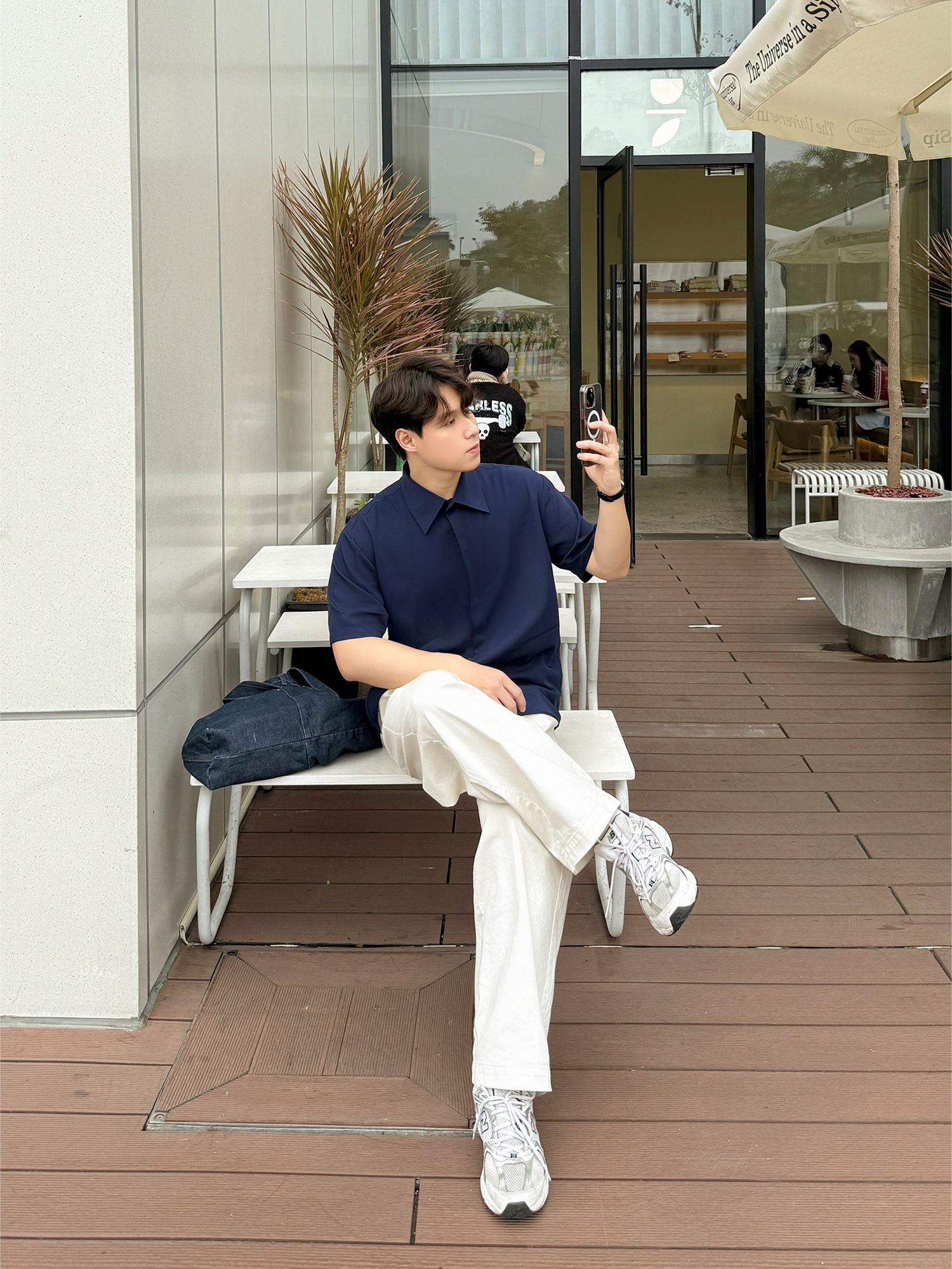 Mô tả Áo sơ mi nam tay ngắn JBAGY form rộng Relax vải Lụa - JS2501 - 11