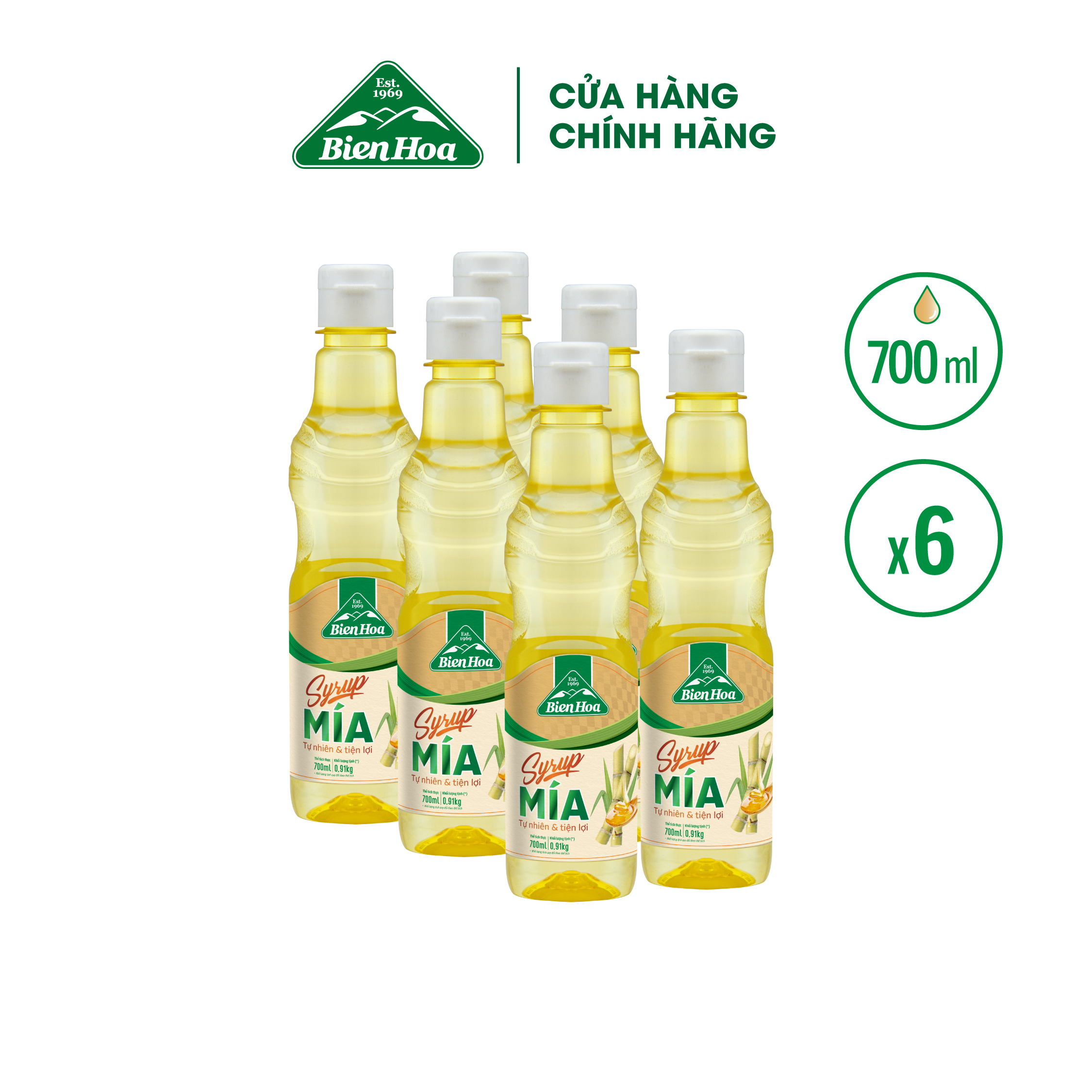Mô tả Combo 6 Chai Syrup Mía Biên Hòa 700ml/Chai - 3