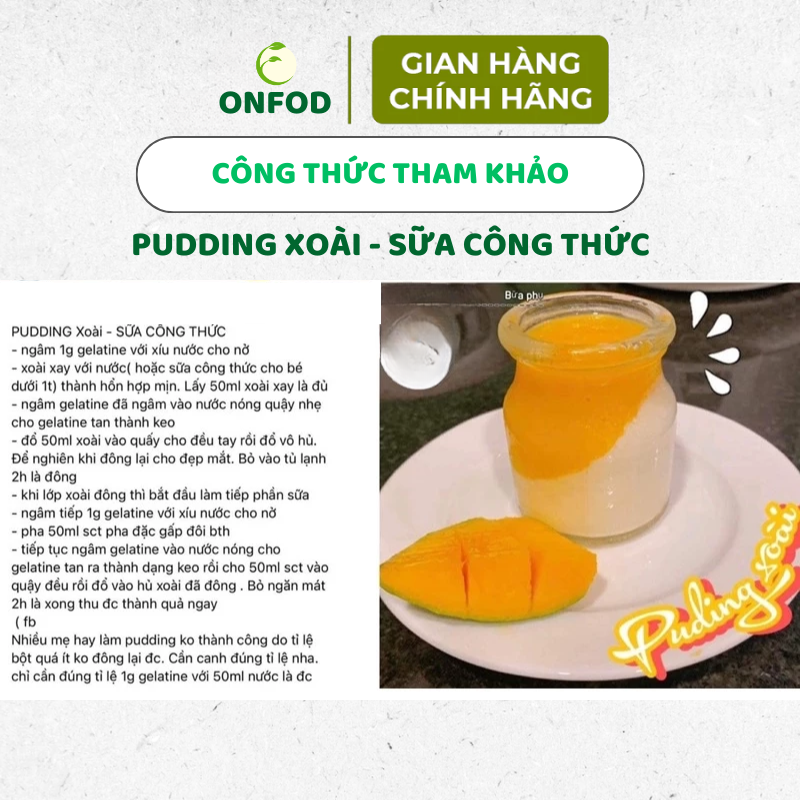 Bột Gelatin Ruf ONFOD cho bé ăn dặm
