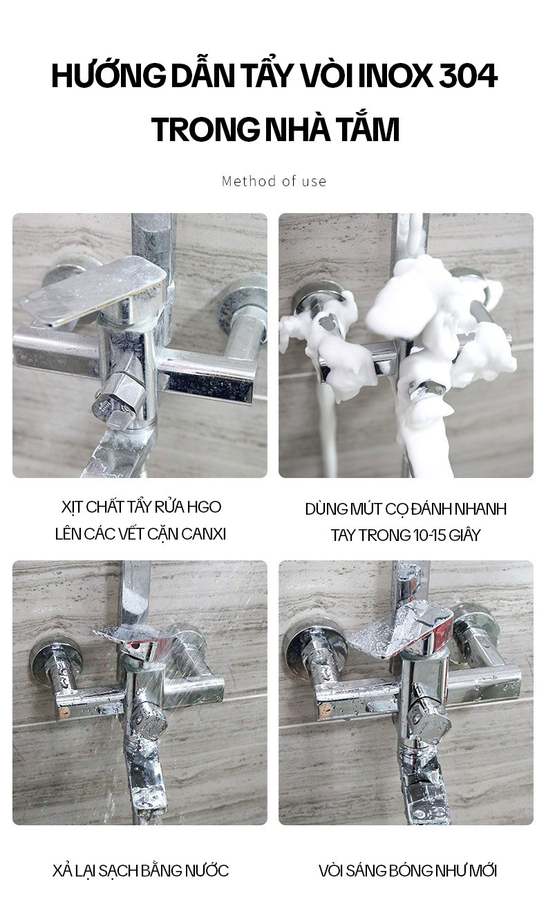 Tẩy cặn vòi nước HGO PLUS