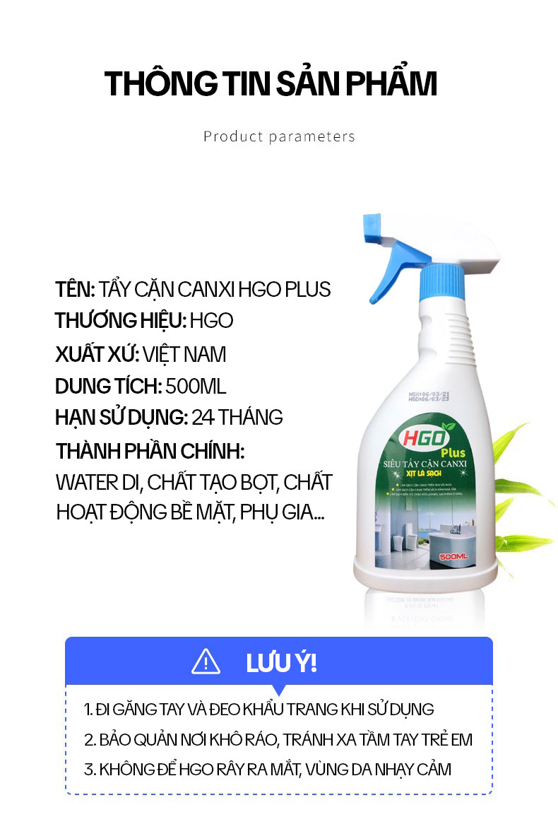 HGO PLUS làm sạch hiệu quả