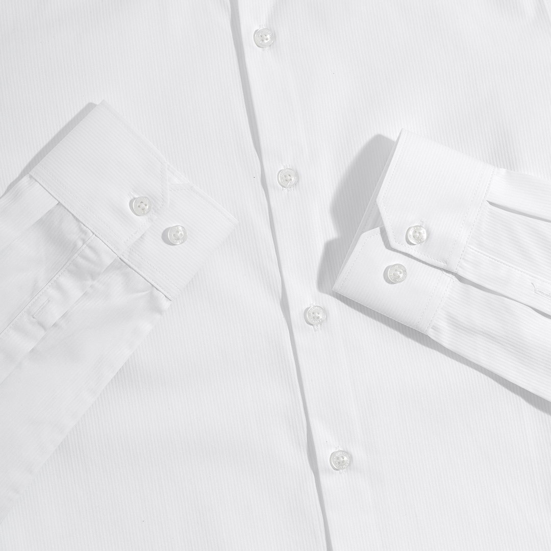 Mô tả Áo Sơ Mi Nam Dài Tay By Cotton Cao Cấp Sơ Mi Công Sở Nam Cotton Phối Sọc Nhuyễn Xanh & Gân Trắng - 6
