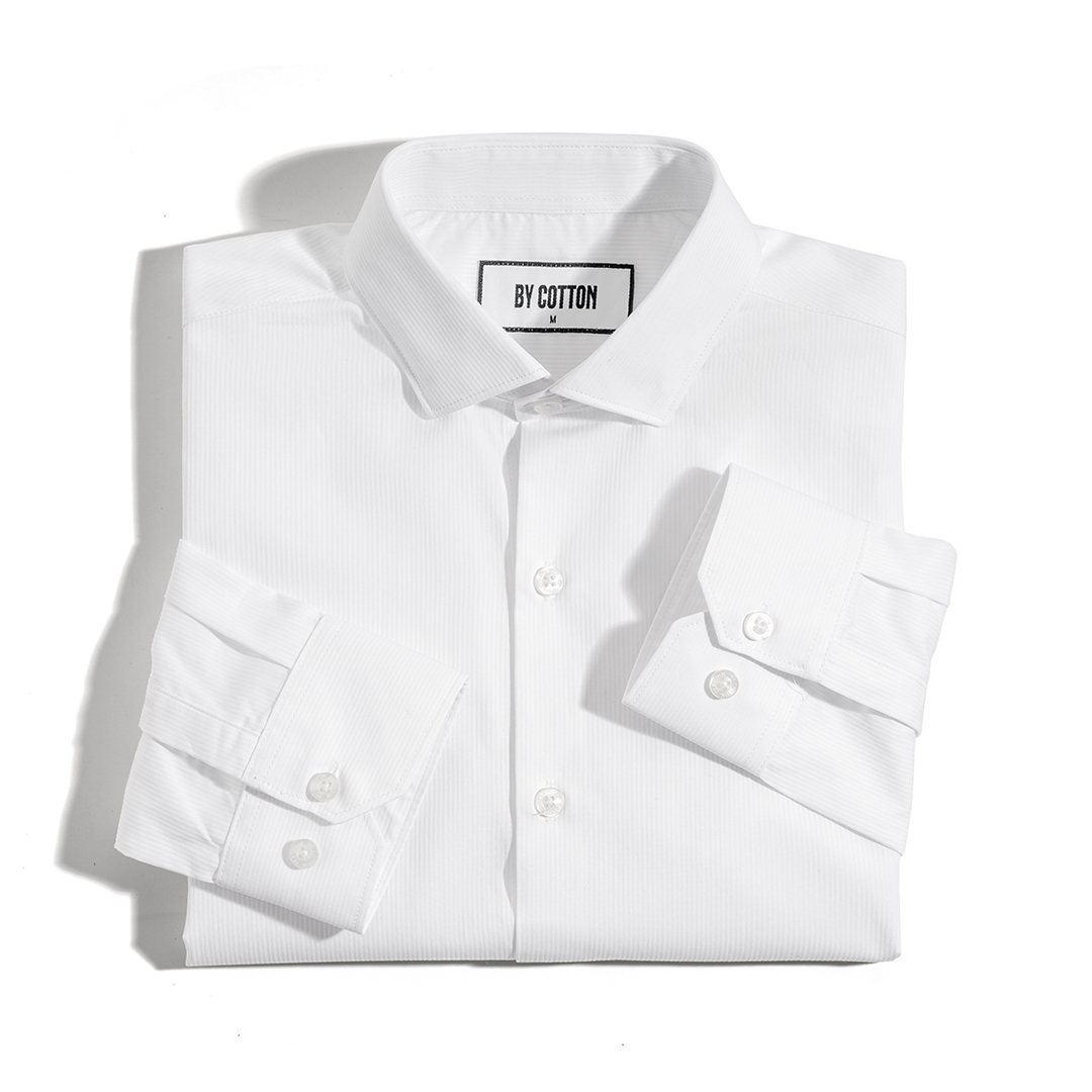 Mô tả Áo Sơ Mi Nam Dài Tay By Cotton Cao Cấp Sơ Mi Công Sở Nam Cotton Phối Sọc Nhuyễn Xanh & Gân Trắng - 8
