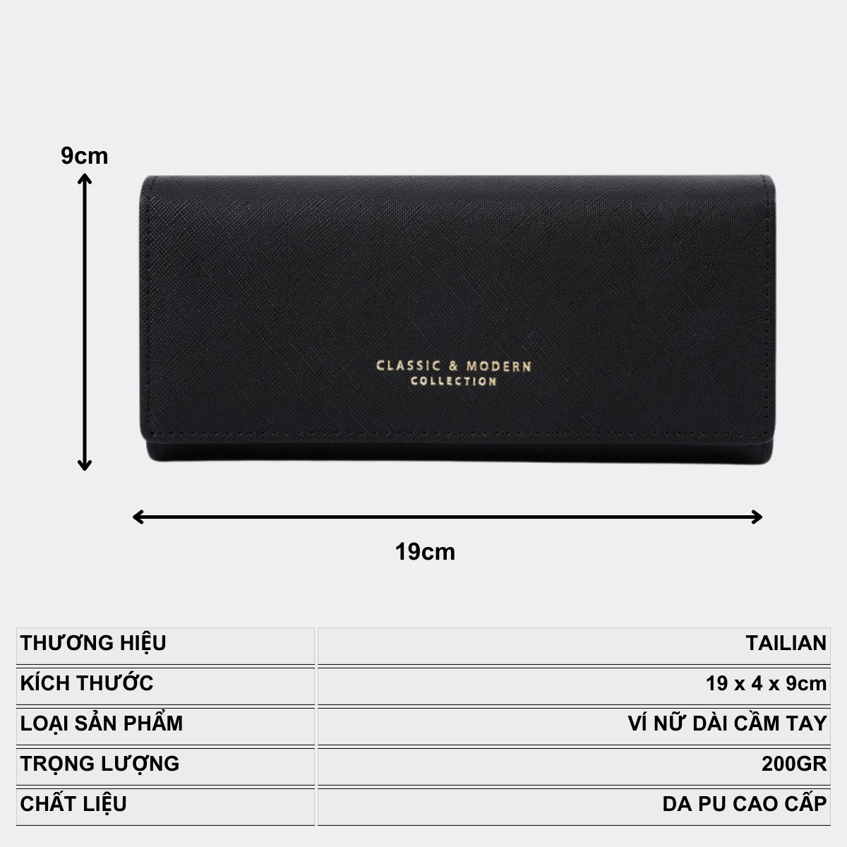 Mô tả Ví Nữ Dài Cầm Tay TAILIAN Ví Dài Nhiều Ngăn Đựng Tiền Da Cao Cấp Cực Đẹp TL90 - Tukado - 2