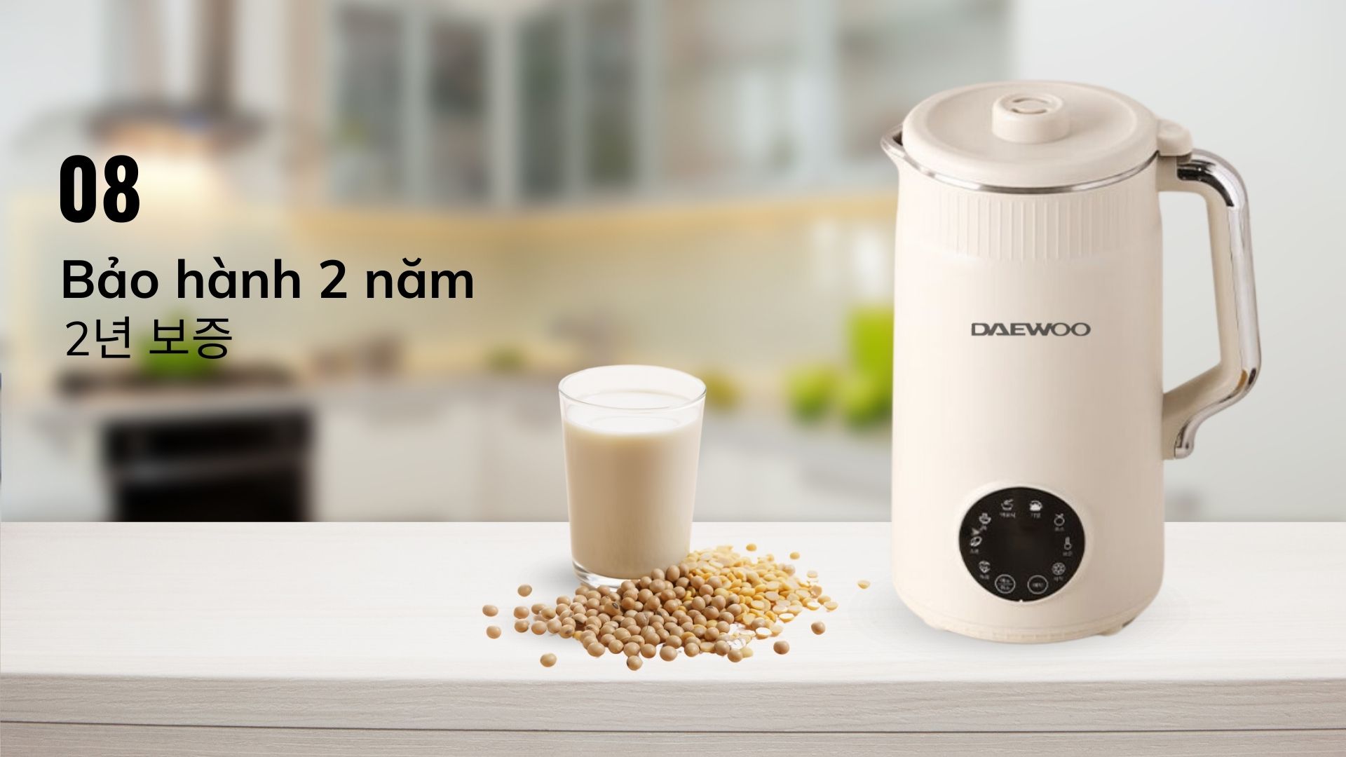 Mô tả Máy Làm Sữa Hạt Daewoo 1.2L, tặng Cẩm Nang 50 Công Thức - Máy Xay Nấu Đa Năng BH 2 năm - 9