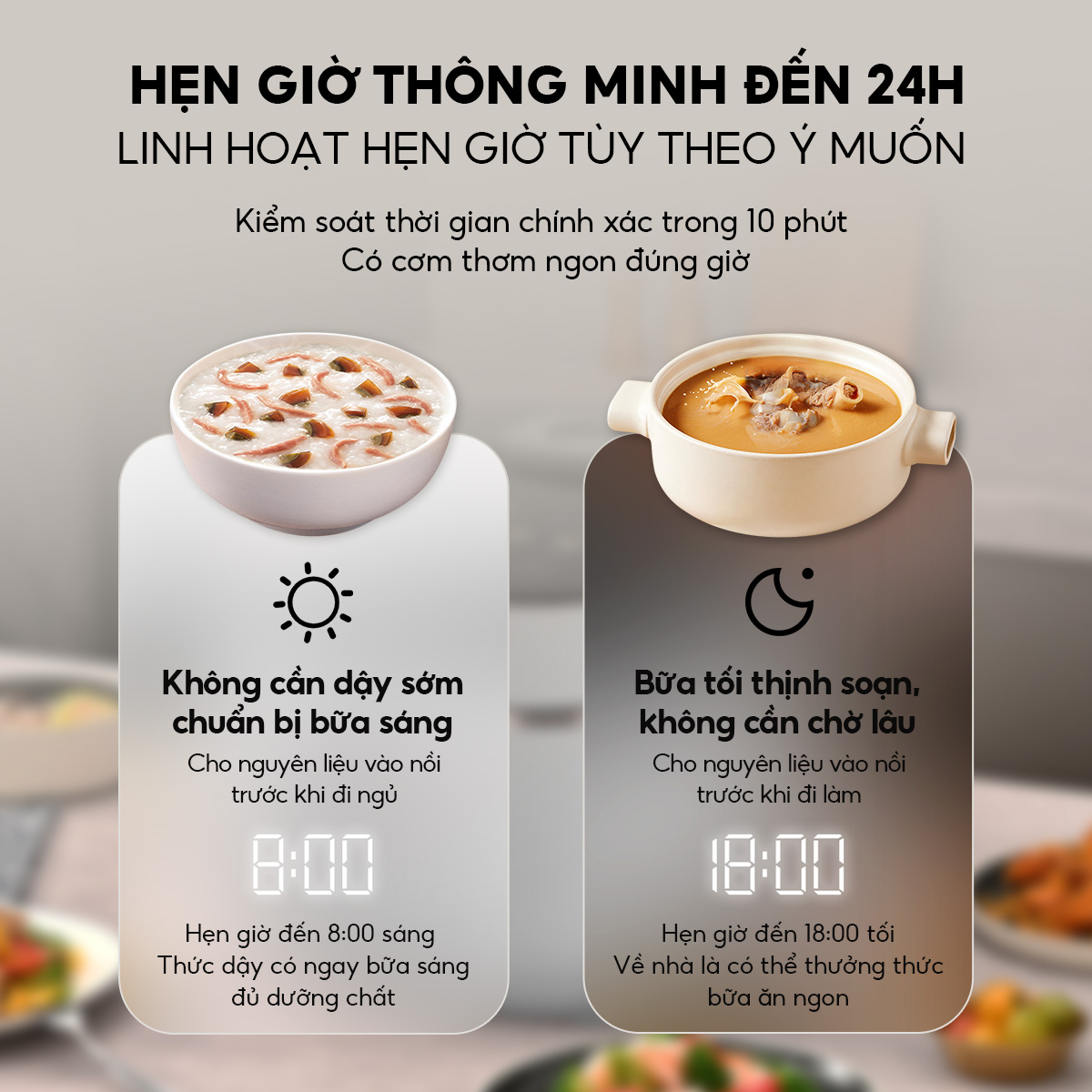 Mô tả Nồi cơm cao tần AQUA RIH401R 1.5L, điều khiển cảm ứng 8 chế độ nấu, hẹn giờ 24 tiếng - 8