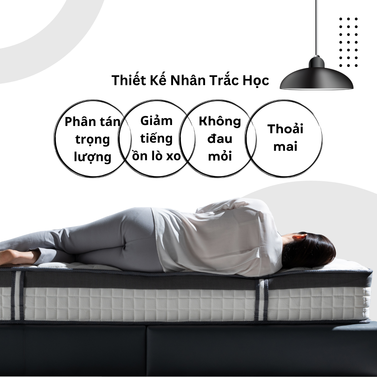 Cấu trúc nâng đỡ cột sống của Nệm Samick