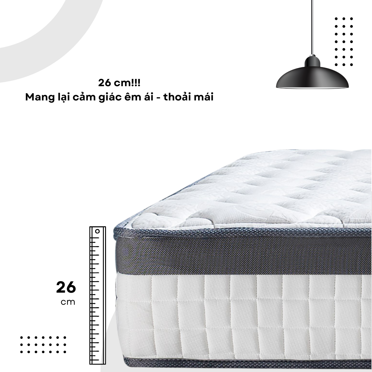 Mô tả NỆM LÒ XO TÚI HÚT CHÂN KHÔNG Cao Cấp SAMICK TRANSFORM BASIC - Nâng đỡ cơ thể - 7