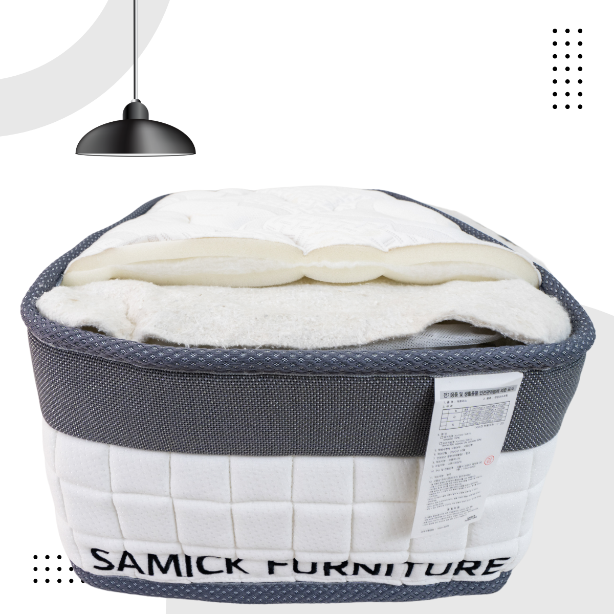 Các lớp vật liệu cao cấp của Nệm Samick