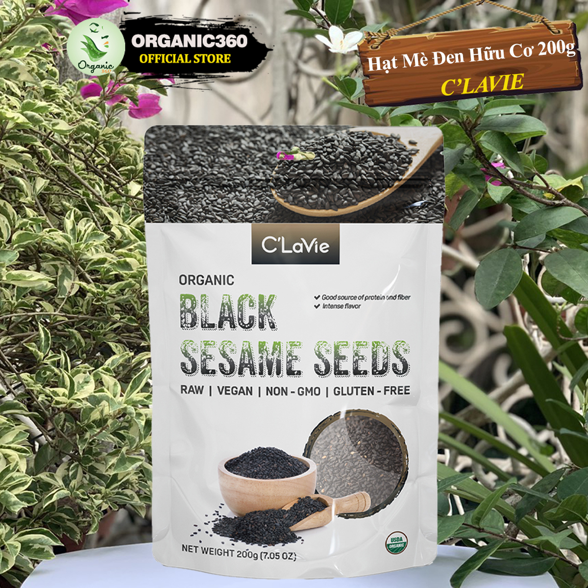 Mô tả Hạt Mè Đen Hữu Cơ C’LAVIE 200g Organic Black Sesame Seeds - 1