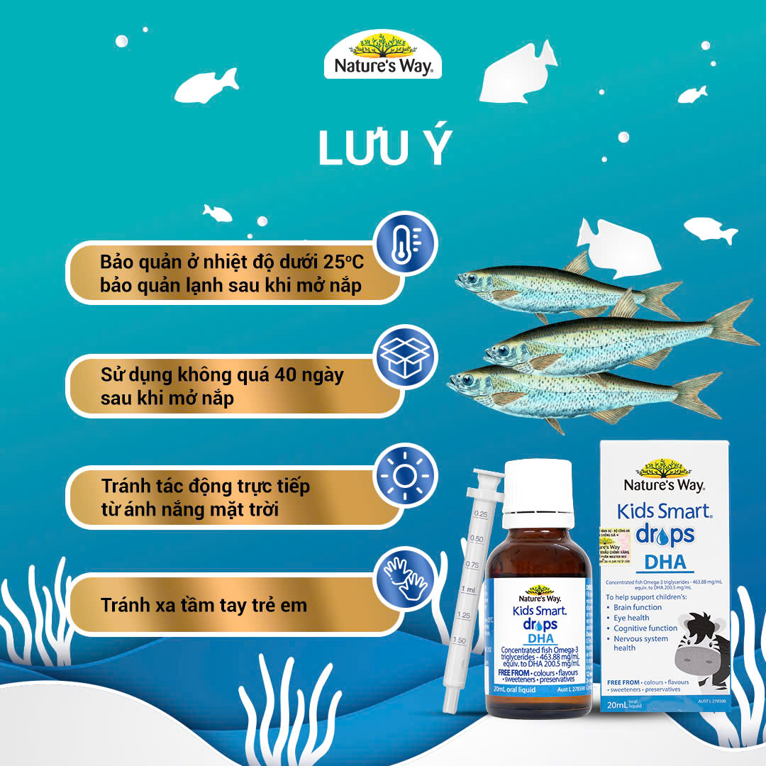 Mô tả Combo 2 Hộp DHA Drops Nature's Way Kids Smart Drops Siro Thông Minh Bổ Sung DHA EPA, Hỗ Trợ Bổ Não Và Mắt Cho Bé - 7