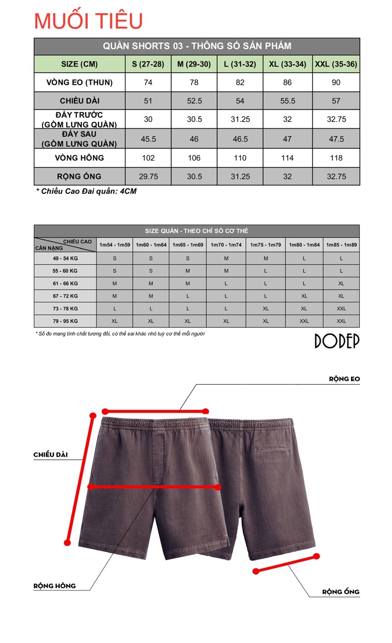 Mô tả DODEP Quần shorts đùi nam 100% linen premium xếp ly màu be - 1