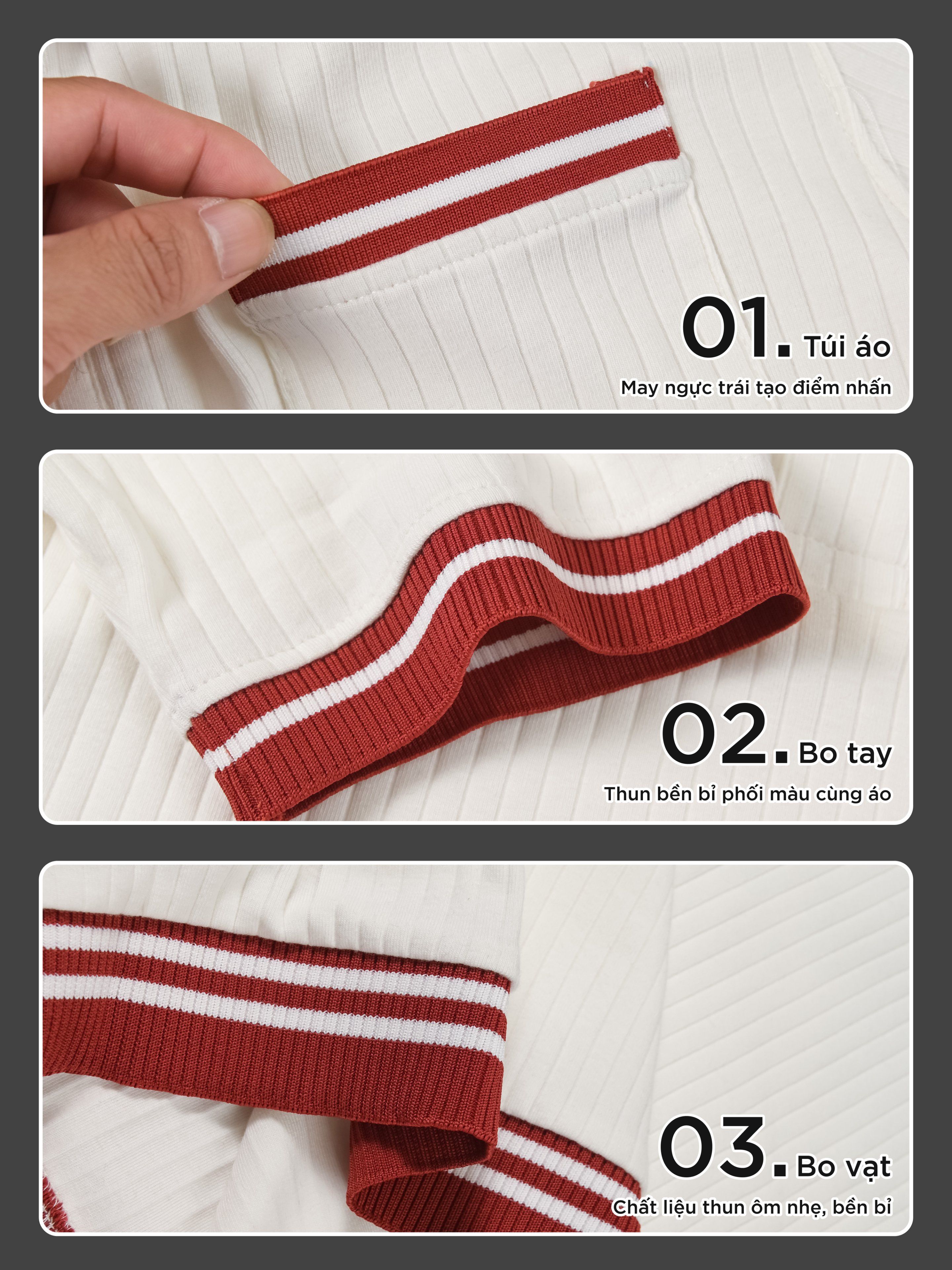 Mô tả Áo polo nam PARADO vải thun gân thoáng mát, co dãn tốt, tôn dáng, che khuyết điểm - HUSSIO - 6