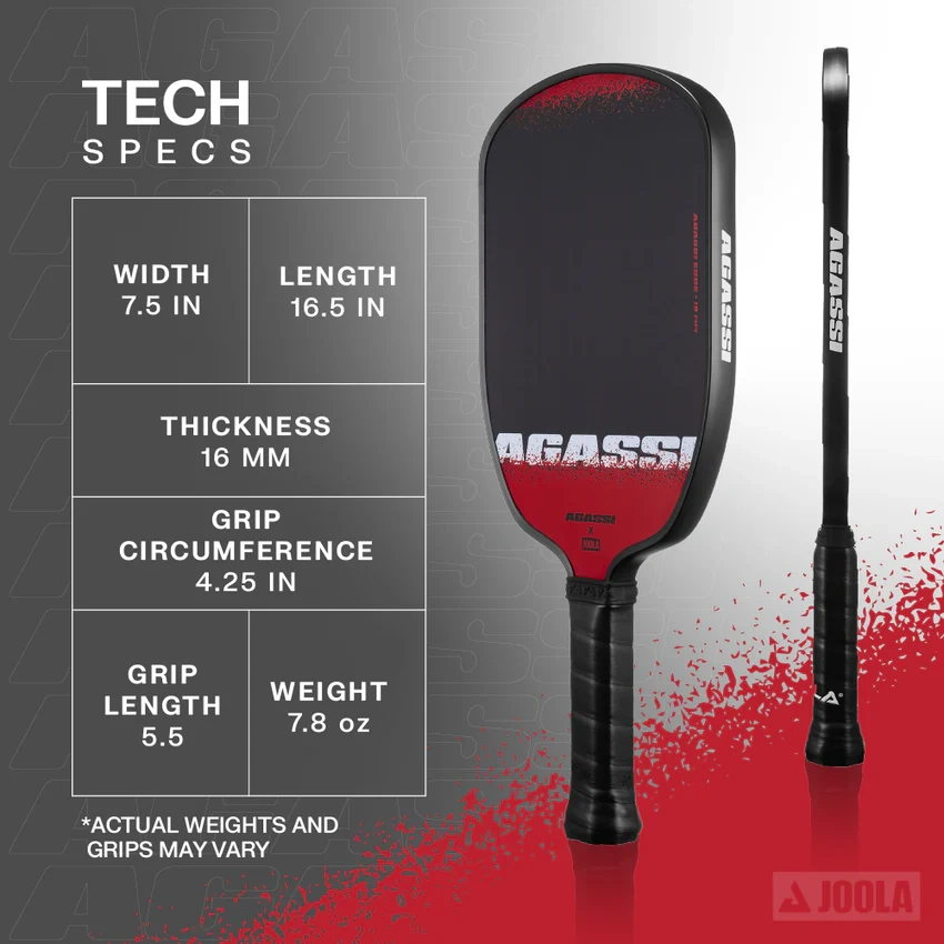 Mô tả Vợt Pickleball Agassi Edge 16mm - Agassi - 1