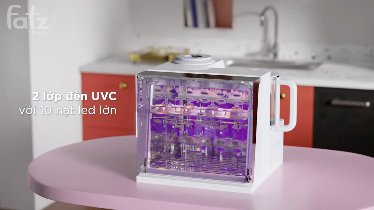 Mô tả Máy đa năng điện tử (Tiệt trùng UVC, Sấy khô/ Lắc & Giữ ấm/ Đun&Hâm nước pha sữa) Multi-KING 5 Pro FATZBABY FB9288BT - 6