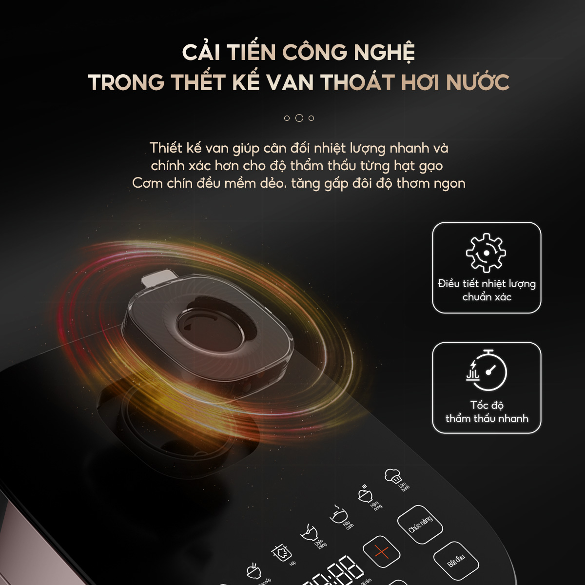 Mô tả Nồi cơm điện tử AQUA RBC401R 1.5L, điều khiển cảm ứng 10 chế độ nấu, hẹn giờ 24 tiếng - 2