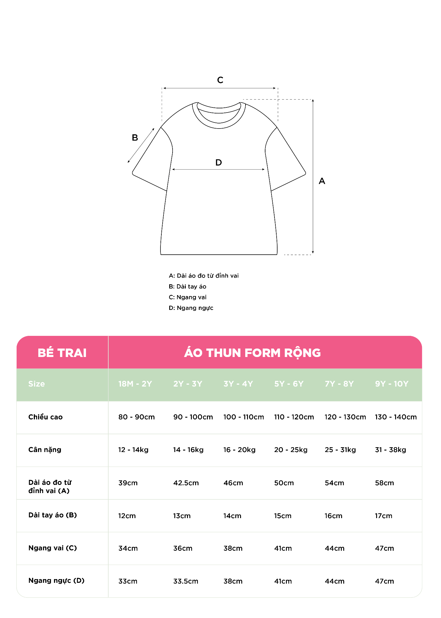 Mô tả Áo Thun Bé Trai Form Rộng Cotton Mềm Mịn Thoáng mát( 1-10 Tuổi) Baababy  AT30N - 4