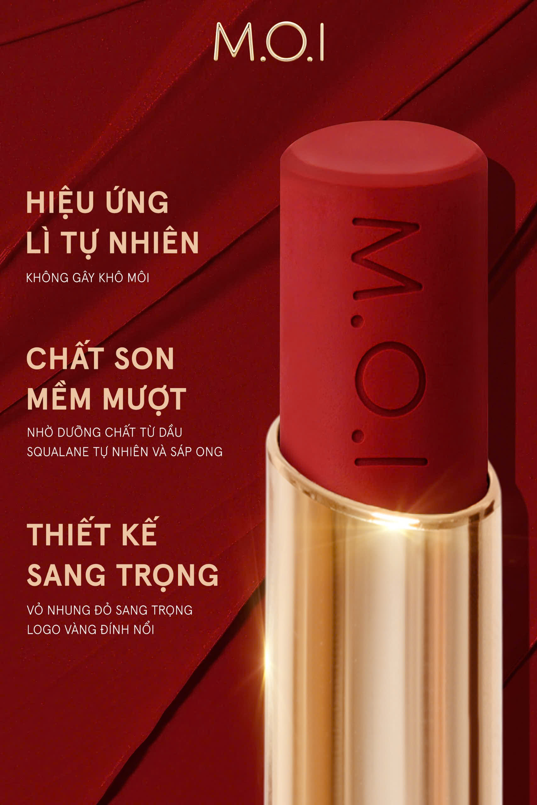 Mô tả Son môi lì cao cấp Queen Of Rose MOI Cosmetics 2.7gr - 1