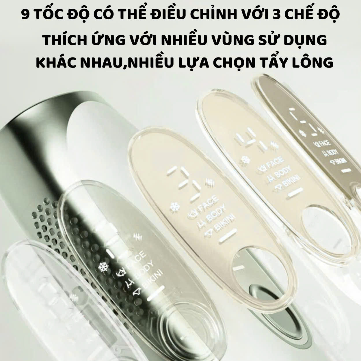 Mô tả Máy triệt lông lạnh IPL Sapphire Cooling ENZO triệt lông vĩnh viễn tại nhà,9 cấp độ,công nghệ triệt lạnh an toàn cho da - 5
