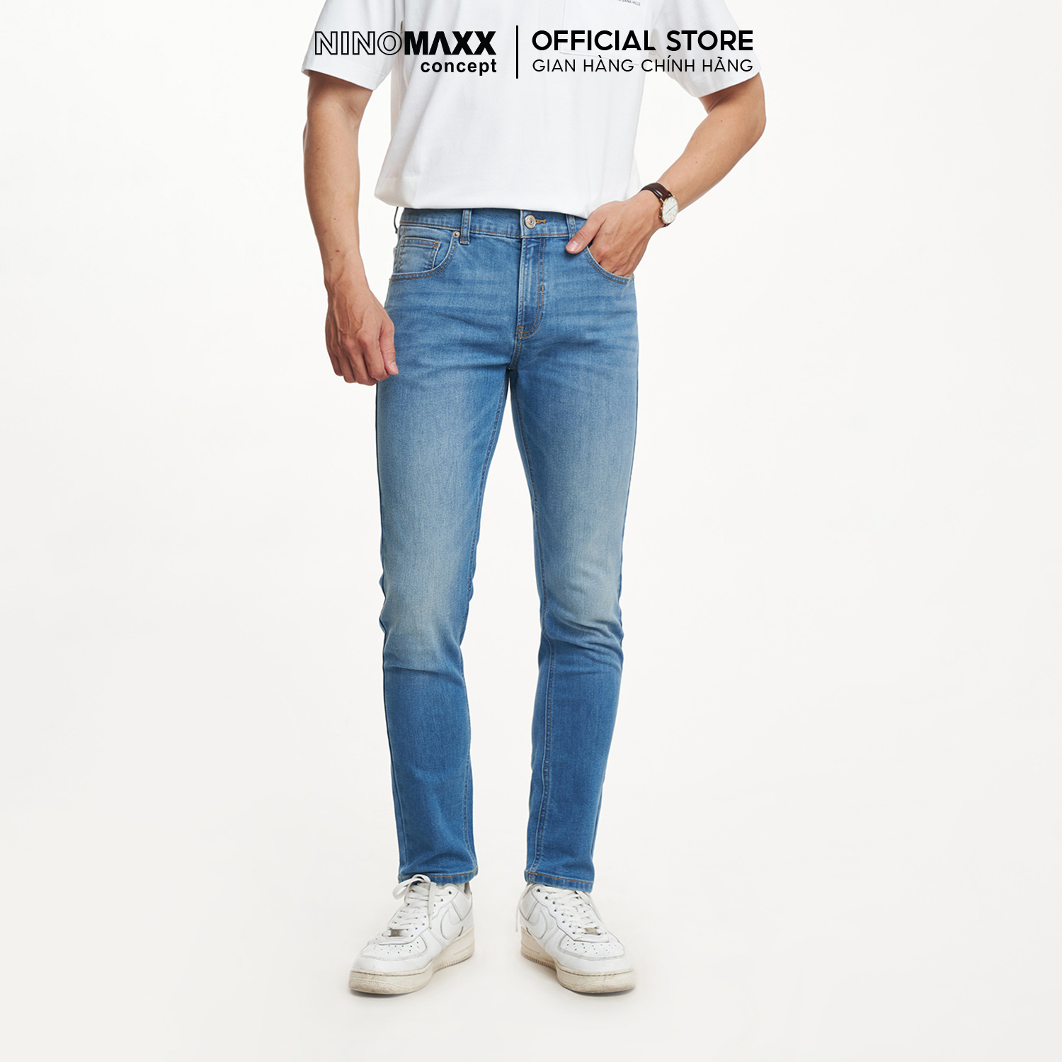 Mô tả Quần Jean Nam Ninomaxx Dài Cao Cấp 2207015 - 2
