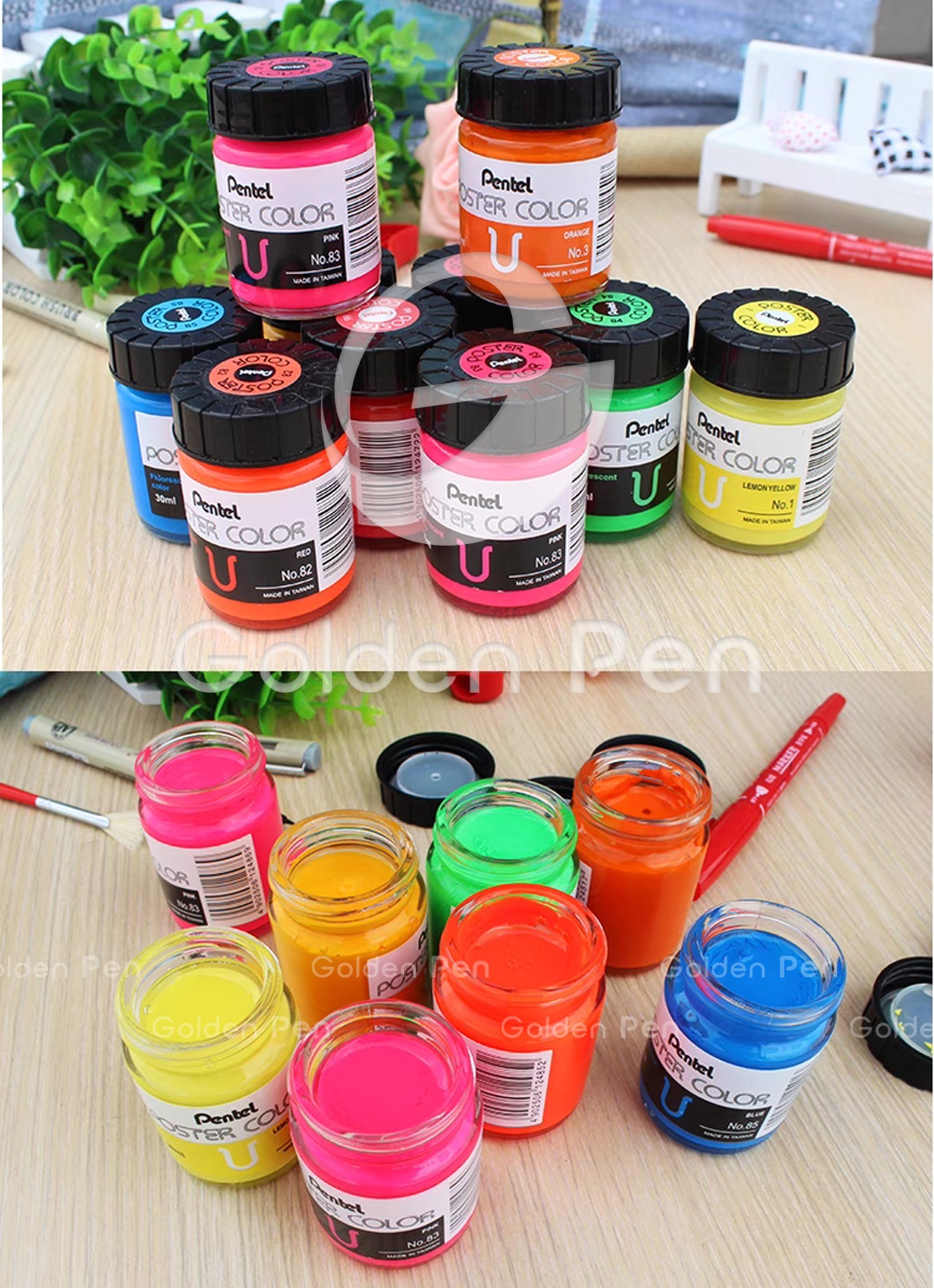 Mô tả Màu Poster Pentel WPU2-12 – Màu Vẽ Tươi Sáng, Dễ Pha Trộn, Chồng Màu Tốt, Vẽ Đa Chất Liệu - 2