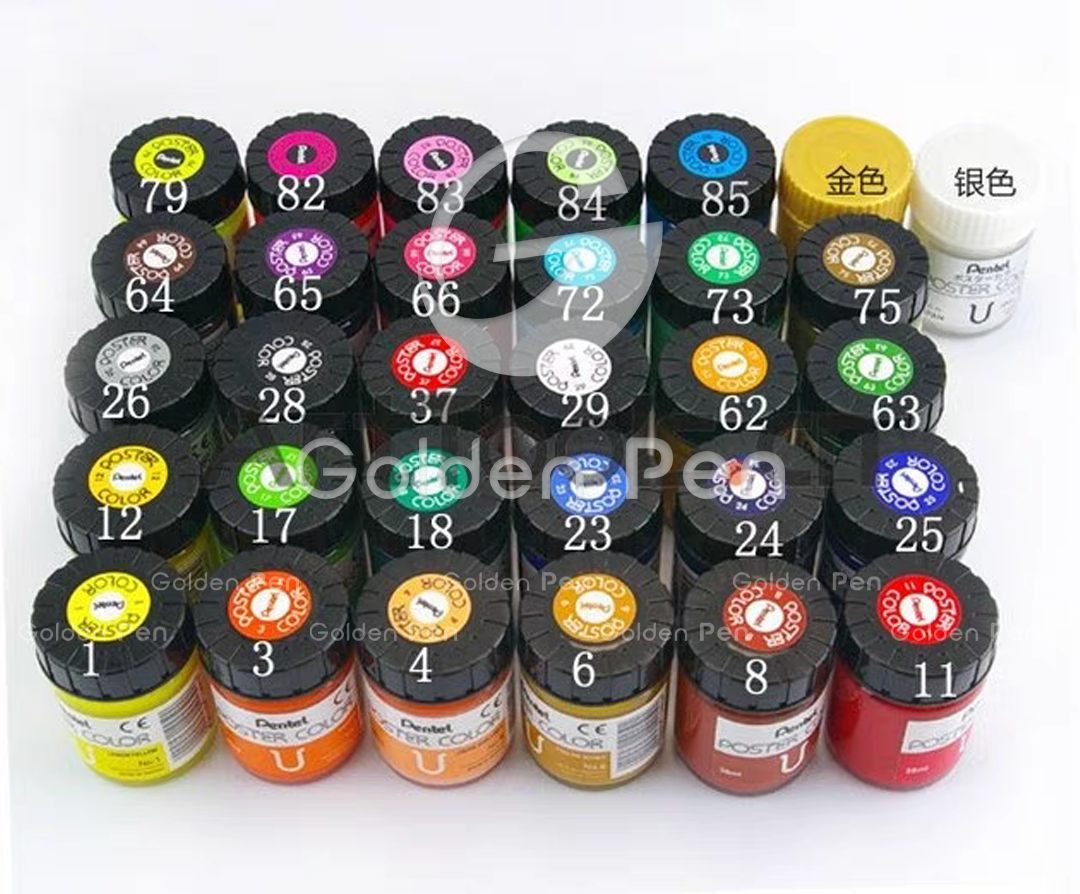 Mô tả Màu Poster Pentel WPU2-12 – Màu Vẽ Tươi Sáng, Dễ Pha Trộn, Chồng Màu Tốt, Vẽ Đa Chất Liệu - 5
