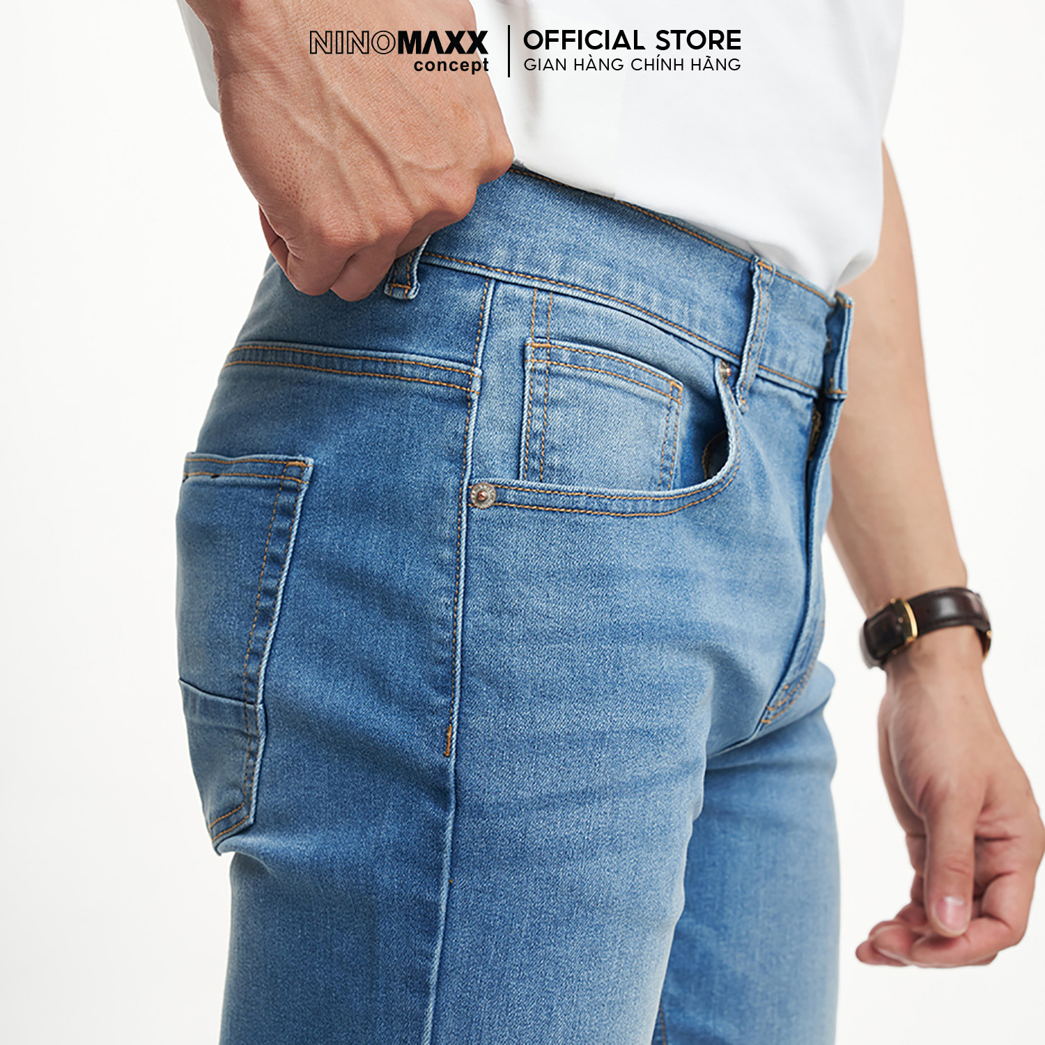 Mô tả Quần Jean Nam Ninomaxx Dài Cao Cấp 2207015 - 5