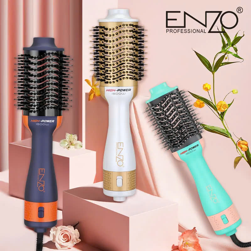 Mô tả Lược điện ENZO 4134 Thương hiệu ITALIA lược tròn tạo kiểu tóc chuyên nghiệp 4 trong 1 chải tóc thổi khí nóng - 1