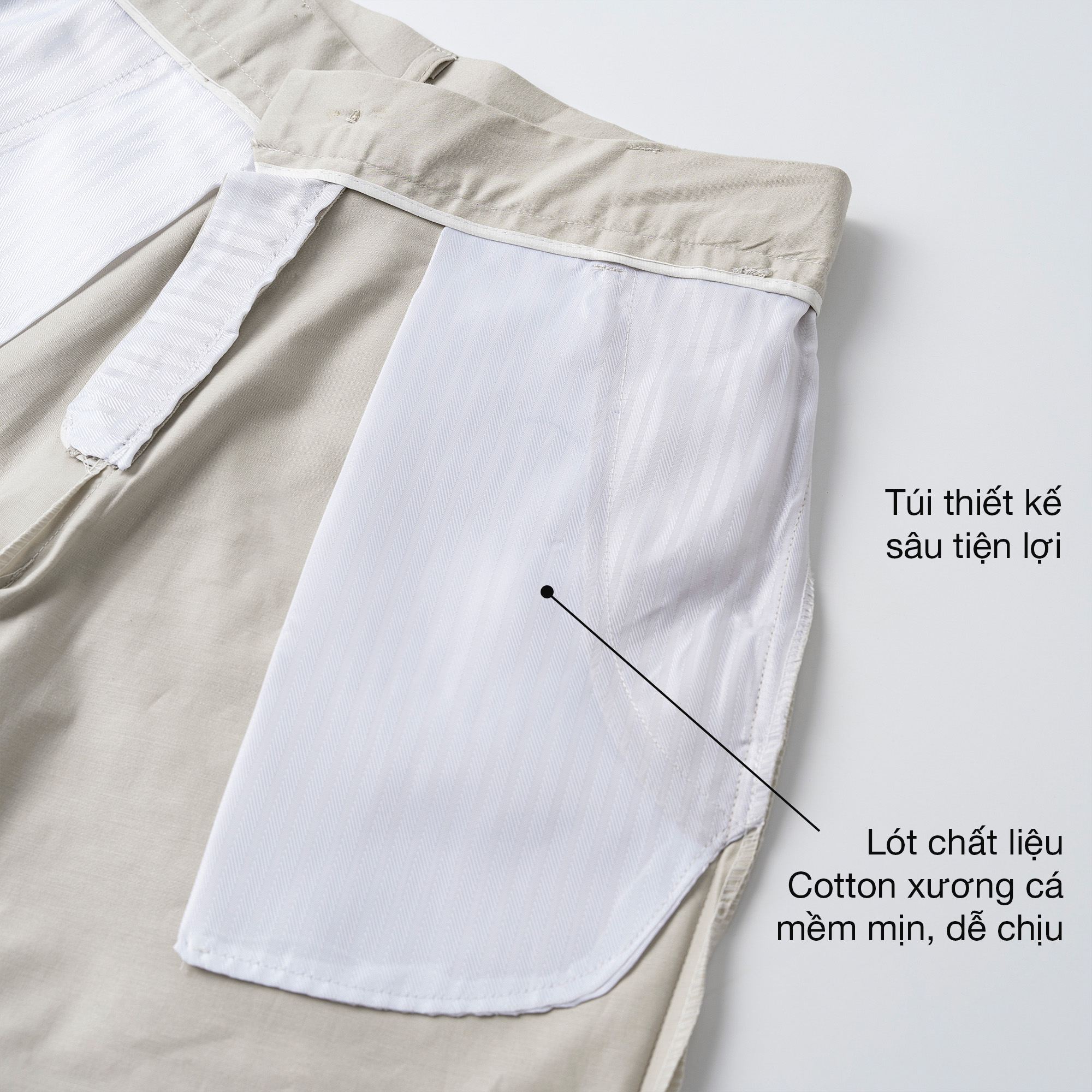 Mô tả Quần short nam JBAGY vải kaki cotton, ống lửng ngắn vải Kaki co giãn 2 chiều - JN2401 - 5