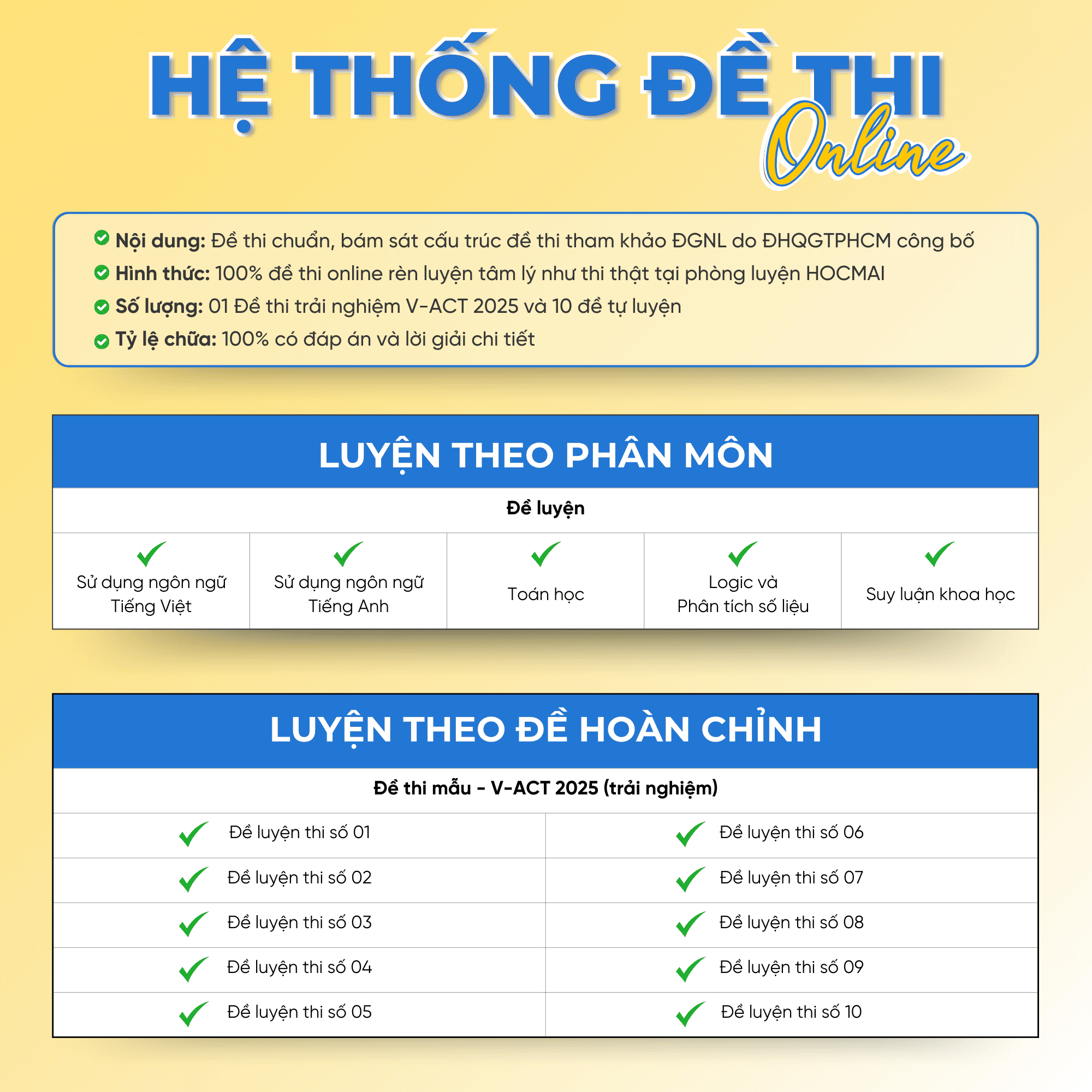 Mô tả Sách Tăng tốc luyện đề thi Đánh giá năng lực ĐHQGTPHCM - HOCMAI - 7