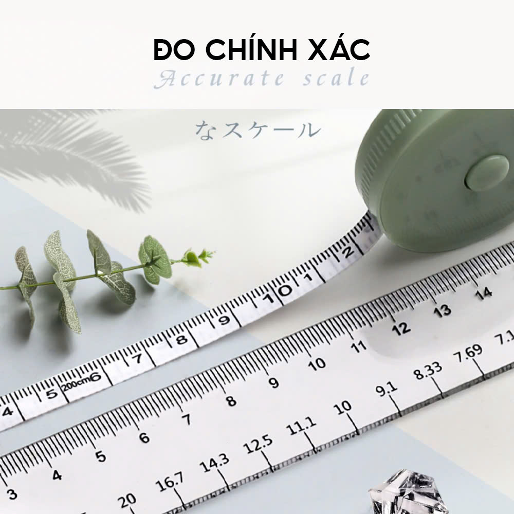 Mô tả Thước Dây Cuộn Mini Thu Rút Tự Động Hộp Tròn 1.5 Mét Đo Eo Vòng Bụng Chiều Cao Tiện Lợi Đo Quần Áo - 5