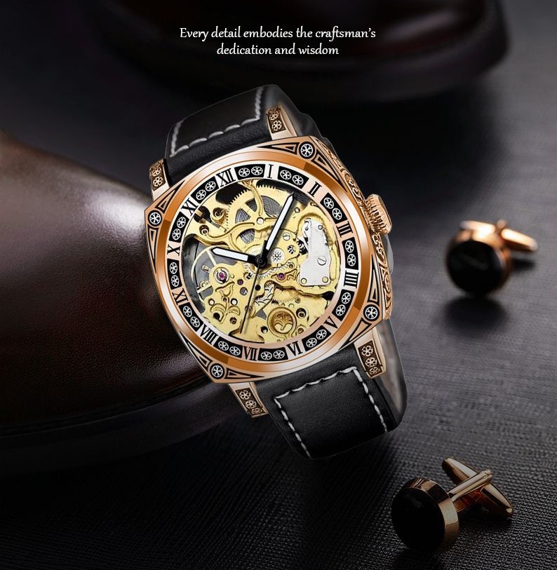 Đồng hồ nam dây da Precious Duke chống nước lịch sự sang trọng | Shopee ...