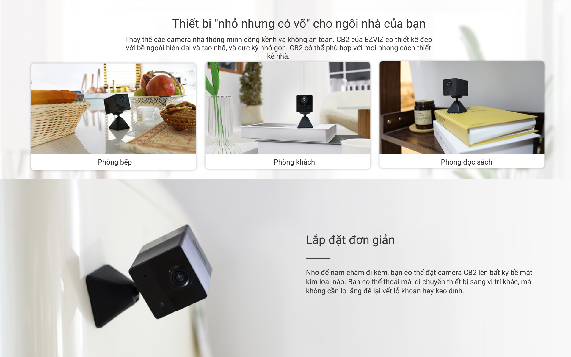 Mô tả Camera Wi-Fi EZVIZ CB2 Không Dây Pin Sạc 2000 mAh (Nâng Cấp từ BC2), Đầu Sạc Type-C - 2