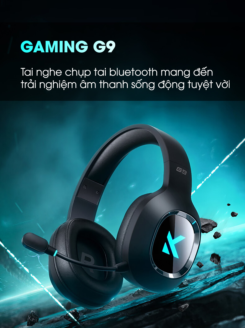 Tai nghe chụp tai bluetooth SIDOTECH G9 không dây gaming 3 mode