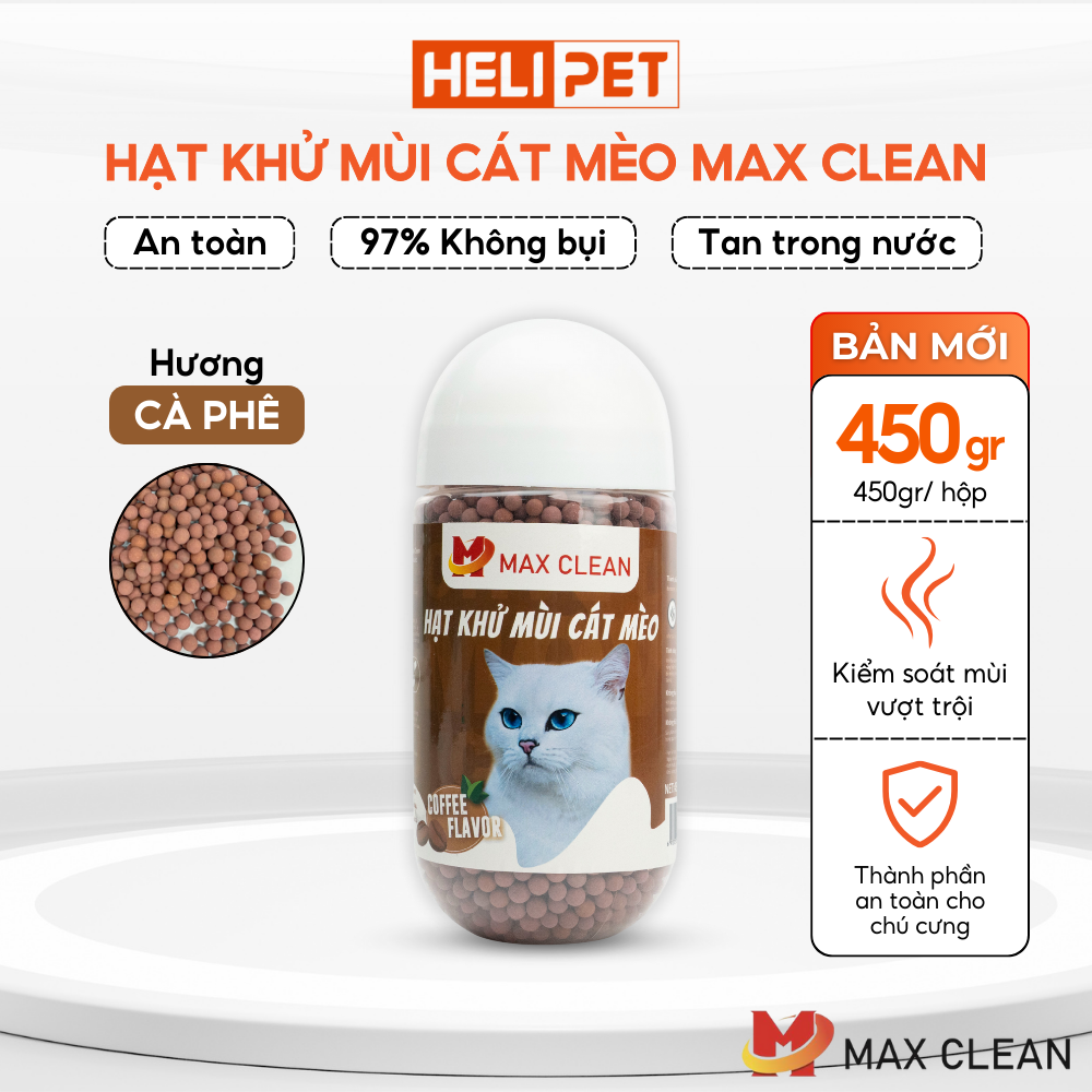 Mô tả Hạt Khử Mùi Cát Mèo, Cát Vệ Sinh Cho Mèo Max Clean - HeLiPet - 1