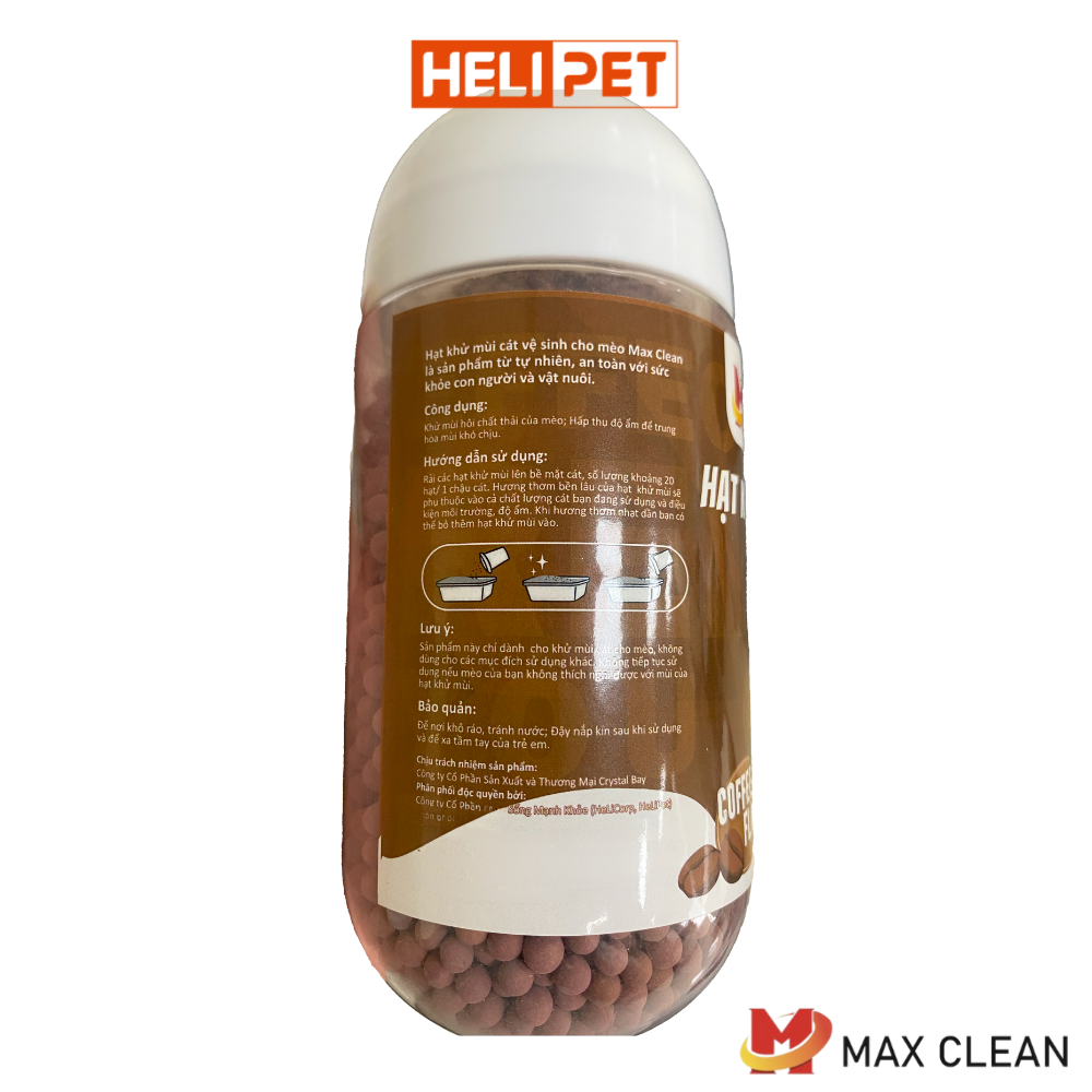 Mô tả Hạt Khử Mùi Cát Mèo, Cát Vệ Sinh Cho Mèo Max Clean - HeLiPet - 3