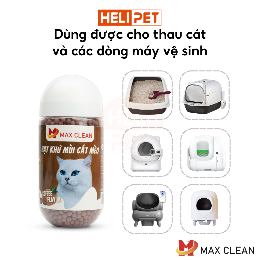 Mô tả Hạt Khử Mùi Cát Mèo, Cát Vệ Sinh Cho Mèo Max Clean - HeLiPet - 4